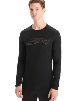 Merino 200 Oasis Langarmshirt Ski Stripes Herren^Icebreaker Sale