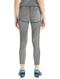 Merino Fastray High Rise Tights Gridlines Damen^Icebreaker Best