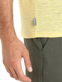 Merino Leinen T-Shirt Stripe Herren^Icebreaker Outlet