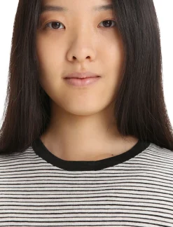 Merino Leinen T-Shirt Stripe Damen^Icebreaker Best