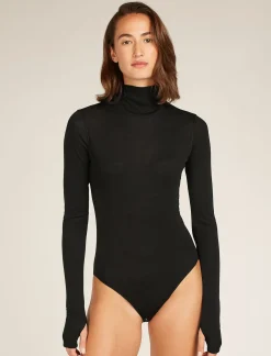 Merino Queens Langarm-Bodysuit Mit Stehkragen Damen^Icebreaker Online