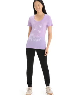 Merino Tech Lite Ii T-Shirt Mit U-Ausschnitt Fresh Growth Damen^Icebreaker Online