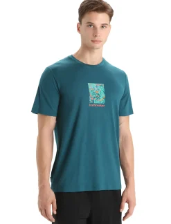 Merino Tech Lite Ii T-Shirt Wildflower Bloom Herren^Icebreaker Clearance