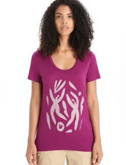 Merino Tech Lite Ii T-Shirt Mit U-Ausschnitt Nature Celebration Damen^Icebreaker Sale