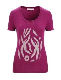 Merino Tech Lite Ii T-Shirt Mit U-Ausschnitt Nature Celebration Damen^Icebreaker Sale