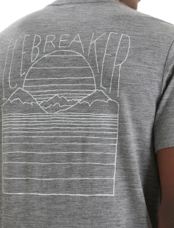 Merino Tech Lite Ii T-Shirt Mountain Sunset Herren^Icebreaker Online