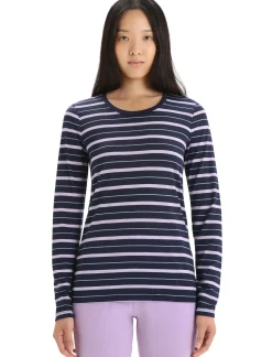 Merino Wave Langarmshirt Stripe Damen^Icebreaker Sale