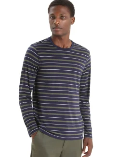 Merino Wave Langarmshirt Stripe Herren^Icebreaker Hot