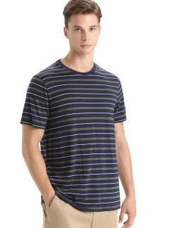 Merino Wave T-Shirt Stripe Herren^Icebreaker Outlet