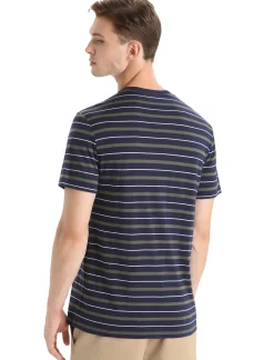 Merino Wave T-Shirt Stripe Herren^Icebreaker Outlet