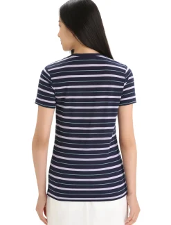 Merino Wave T-Shirt Stripe Damen^Icebreaker Hot
