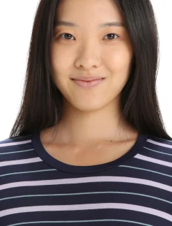 Merino Wave T-Shirt Stripe Damen^Icebreaker Hot