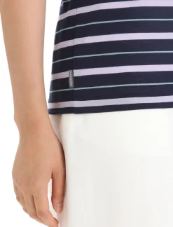 Merino Wave T-Shirt Stripe Damen^Icebreaker Hot