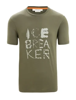 Tencel™ Cotton T-Shirt Natural Logo Herren^Icebreaker Discount